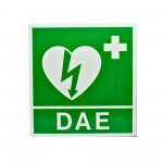 Cartello da muro - DAE - per defibrillatore - 34 x 36 cm - PVS