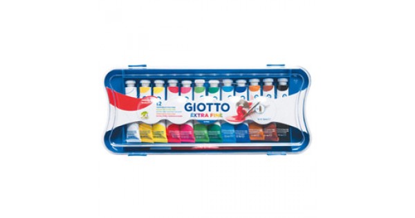 colori a tempera giotto tubo 4 24 pz da 12ml