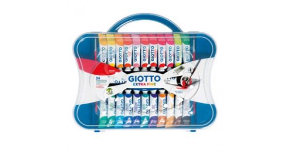 Tubi tempere - 12 ml - colori assortiti - Giotto - conf. 24 pezzi