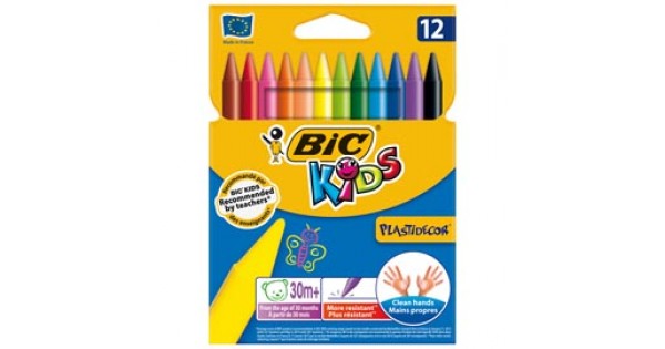 PASTELLI COLORATI PLASTIDECOR BIC - 12 PZ. BIC - 9457645