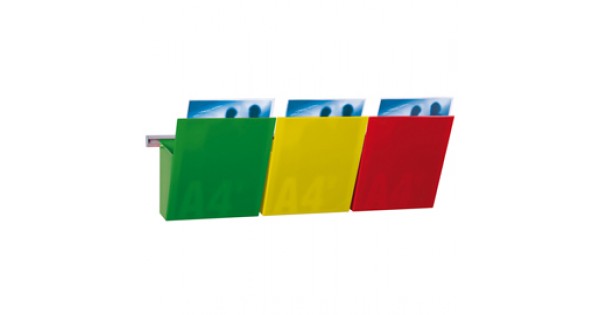 Kit Vision Kanban - larghezza 75 cm - 3 tasche A4 (rosso, giallo, verde) - Studio  T