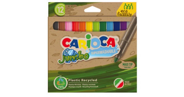 VALIGETTA 40 PENNARELLI JUMBO LAVABILI COLORI ASSORTITI CARIOCA