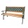 Panca da giardino Rombo - 74 x 52 x 125 cm - ghisa/legno - nero - Garden Friend