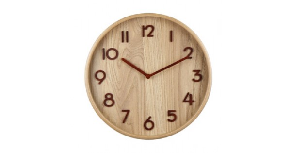 Orologio da parete Wood, ø 32 cm, Legno