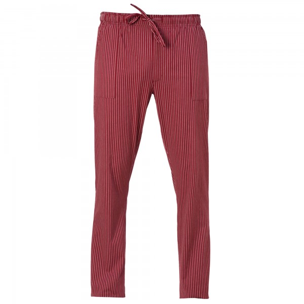 Pantalone cuoco Enrico - unisex - taglia M - gessato bordeaux - Giblor's