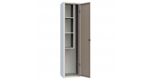 Armadio multiuso monoblocco - con portascope - 42 x 33 x 180 cm - grigio  chiaro - Armet