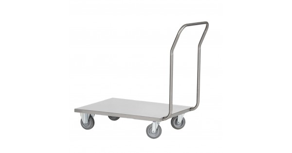 Carrello a 3 vasche in lamiera 15/10 , struttura in acciaio inox