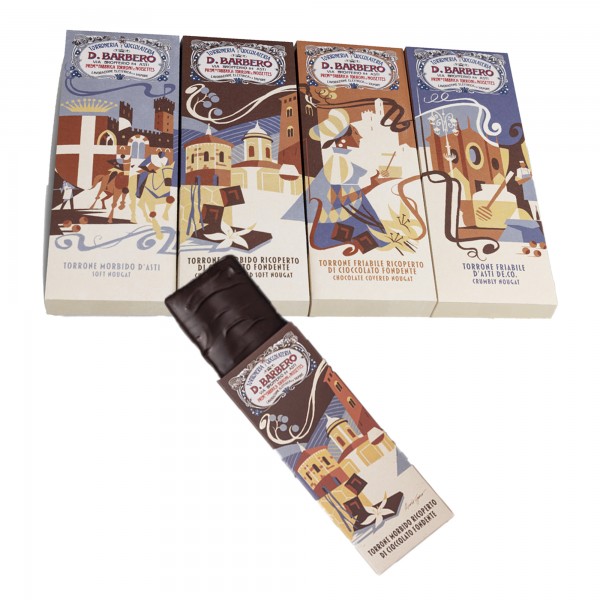 Tavoletta torrone Gran Cru - in scatola metallo - nocciola - 100 gr -  Barbero